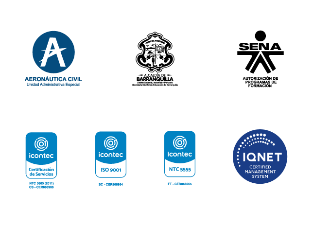 aprobaciones certificaciones de calidad Icontec escuela de aviación y turismo internacional EATI